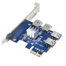 Alfais 4471 PCI-E Express 1 to 4 USB 3.0 Ekran Kartı Riser Çoklayıcı
