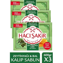 Hacı Şakir Zeytinyağı & Bal Saf Kalıp Sabun 3'lü 4 x 150 G