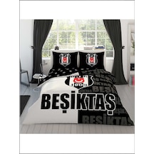 Taç Lisanslı Nevresim Takımı Beşiktaş Parçalı Logo Çift Kişilik