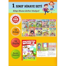 1.sınıflar İçin Okumayı Sevdiren 10 Lu Hikaye Seti 12 Kitap Okuma Defteri Hediyeli