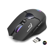 G400 Kablosuz Gaming Mouse Dual Mod 1600 Dpi Sessiz Rgb - Siyah Diğer