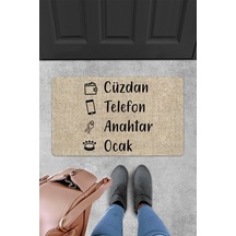 Evaşk Kapı Önü Paspası Vinil Kaymaz Tabanlı 45 X 70 Evaşkdm12112