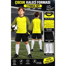 Yenteks Çocuk Kaleci Forması Yeşil Uzun Kol Uzun Kol Dirsek Korumalı Çocuk Kaleci Forması Yeşil Yeşil