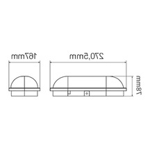 20w Ip65 Oval Led Tavan Ve Duvar Lambası, Su Geçirmez Özellikte 10 Parça Siyah