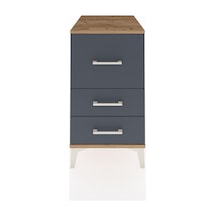 Kronos Komodin 3 Çekmeceli 44x59x80 Çam-antrasit Çam