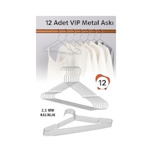 Metal Elbise Kıyafet Askısı, 12 Adet ,giysi Askısı,pantolon Askısı Tel Askı Vıp Metal Metalik Tr Diğer