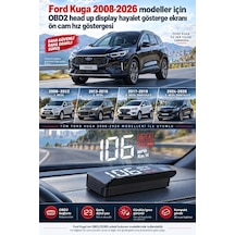 Ford Kuga 2008-2026 Modeller İçin Obd2 Head Up Display Hayalet Gösterge Ekranı Ön Cam Hız Göstergesi
