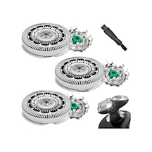 Philips Norelco 6000 Serisi 6000 İçin Yedek Bıçaklar İle Uyumlu Sh60 Yedek Başlıklar Philips Serisi 6000 Tıraş Makinesi S6810/82, S6850/85, S6880/81, Yükseltilmiş Sh60 Kafaları İçin Yedek Başlıklar