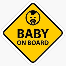 Baby On Board Arabada bebek var Araç Sticker Etiket 19CM md7