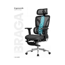 Braga Ergonomik Çalışma Koltuğu - Siyah