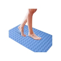 Duş Paspası Kaymaz 40 X 80 Cm, Vantuzlu Duş Matı, Küvet Matı, Bpa İçermez, Makinede Yıkanabilir Mavi