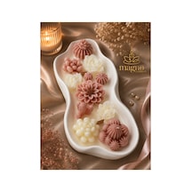 Magno Candles Çiçek Bahçesi Kokulu Mum El Yapımı Seramik Kase Dekoratif Mum & Hediyelik Ev Dekoru Ekru