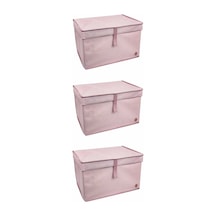 Çok Amaçlı Düzenleyici Kutu Organizer Cırt Cırtlı Hurç Mega Plus Boy 40cm X 30cm X 70cm 3 Adet Lisinya Çok Renkli