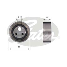 GATES T41155 TRİGER EKSANTRİK GERGİ RULMANI R19 CLIO II KANGOO ME