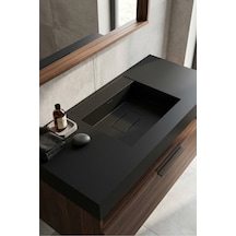 Flatstone Etajerli Granit Lavabo 120 50 Cm Siyah İsimdebelirtilmiş