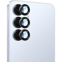 Galaxy S25 Uyumlu Caseworld Alloy Serisi Oleofobik Anti Reflective Kamera Lens Koruyucu Mavi