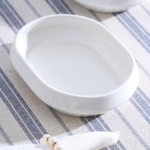 Jea-07401 Rumi 4 Adet Porselen Oval Kayık Sunum Tabak 16 Cm