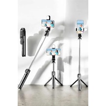 Tripod Kablosuz Bluetooth Bağlantılı Selfie Çubuğu 360 Derece Dönebilen .