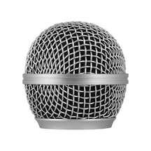 Vkemall Shure Sm58 Uyumlu Dayanıklı Mikrofon Ağı, Gümüş Renk, 48mm Yükseklik, 31mm Dişli, İç Filtreli
