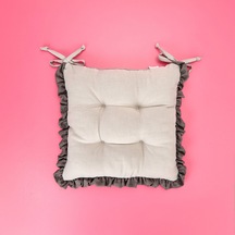 Soft Maia Sandalye Minderi - Gri - 40x40 Cm Renkli