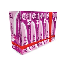 Kafem Pembe Nitril Eldiven Pudrasız M 100 Lü X 5 Paket