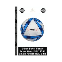 Delux Serisi Sokak Beyaz Genç Elt-193 El Dikişli Futbol Topu 3 No Çok Renkli