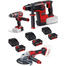 Einhell TP-HD 18/26 Li Bl + TP-CD 18/80 Matkap + Axxio 18/150 Avuç Taşlama 3x4.0AH Akülü Kömürsüz Set