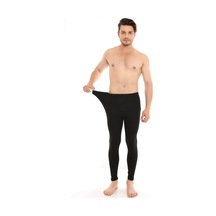 Erkek İçi Pamuklu Termal Pijama Tayt İçlik Siyah