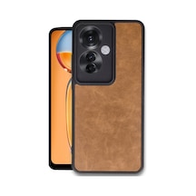 Oppo Reno 11f Uyumlu Kılıf Aras Deri Kapak - Taba