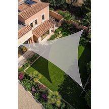 Yarasa Model Jüt Üçgen Gölgelik Tente - 4m X 4m X 5.5m 180gr/m² File Kumaş %95 Uv Koruma Bahçe, Teras, Balkon Gölgelik Estetik Yarasa Tipi Tasarım Krem, Yeşil, Gri, Mavi, Turuncu Gri Diğer
