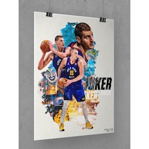 Nikola Jokic Joker Poster 45x60cm Nba Basketbol Afiş - Kalın Poster Kağıdı Dijital Baskı