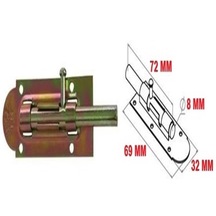 Metal Mavzer Sürgü / Kapı Pencere Dolap Emniyet Kilidi No:2