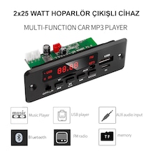 2 X 25 Watt Hoparlör Çıkışlı  Fm Dekoder ( Bluetooth  , Fm Radyo , Usb , Tf Kart , Mp3 Player )