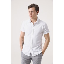 Tween Slim Fit Beyaz Örme Gömlek 8tc02ı505095r