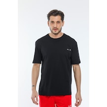 Erkek Bisiklet Yaka Slim Fit Air Baskılı Tişort Spr21y23 001