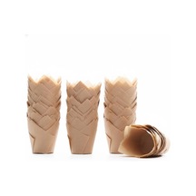 Orret Home 20 Adet Kraft Kağıt Muffin Kalıbı Lale Formlu Cupcake Fırın Kağıdı, Tek Kullanımlık Kek Kalıb