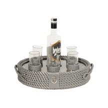 Rakı Bardaklı Tepsi | Gri