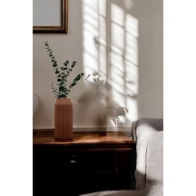 Açık Gri Dekoratif Vazo Obje Ev Dekorasyon Masa Üstü Dekor Vazo Model 27 Terracotta Terracotta