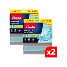 Vileda 2 Paket 3lü Pro Clean Enzim Teknolojili Mikrofiber Temizlik Bezi Vld0000000467 Renkli