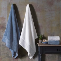 Tr Taç Wind Pure Cotton Beyaz Denim Pamuk Hamam Seti, Beyaz, S-m/l-xl Diğer