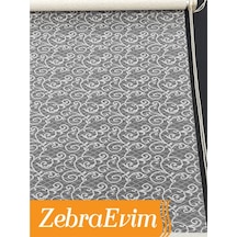 Çift Mekanizmalı Ekru Örme Tül Stor Zebra Perde Etek Dilim  (162627658) 100 x 200 Boncuklu Standart