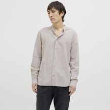 Jack & Jones Erkek Bant Yaka Uzun Kollu Gömlek - Summer - 12269319 Çok Renkli