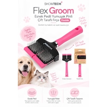 Showtech Flex Groom Esnek Pedli Yumuşak Pinli Kedi Köpek Fön Fırçası Double