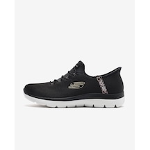 Skechers Summıts - Leopard Chıc Kadın Siyah Spor Ayakkabı 150275 Bkmt Siyah