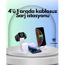 İphone, Watch Ve Airpods İle Uyumlu 4'ü 1 Arada Şarj Ünitesi Tüm Cihazları Tek Noktada