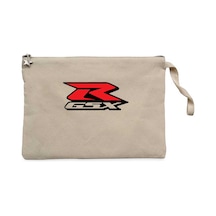 Suzuki GSX-R Logosu Krem Clutch Astarlı Cüzdan / El Çantası Krem