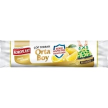 Koroplast Büzgülü Limon Kokulu Orta Boy Çöp Torbası 12 Adet Sarı 55 x 60 CM