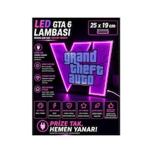 Gta 6 Led Lamba Dekoratif Oda Lambası Gaming Oyuncu Odası Masaüstü Dekorasyon Işığı