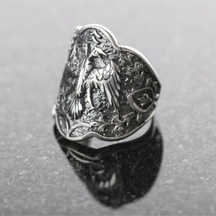 Takılingo 925 Ayar Gümüş Selçuklu Kartalı El İşi Zihgir Erkek Yüzük Gümüş