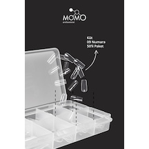 Momo Professional Soft Gel Tips Küt No:09 Tek Boy 50 Li Yedek Paket